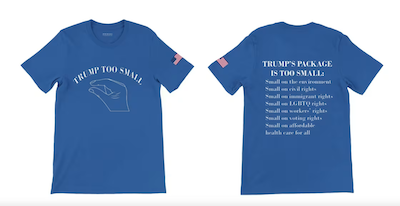 Trump too small, t-shirts